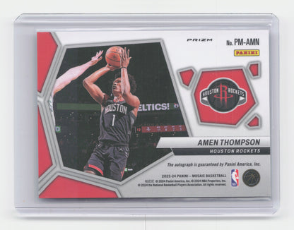 2023-24 AMEN THOMPSON Pictographs Autograph Mosaic Rockets #PM-AMN