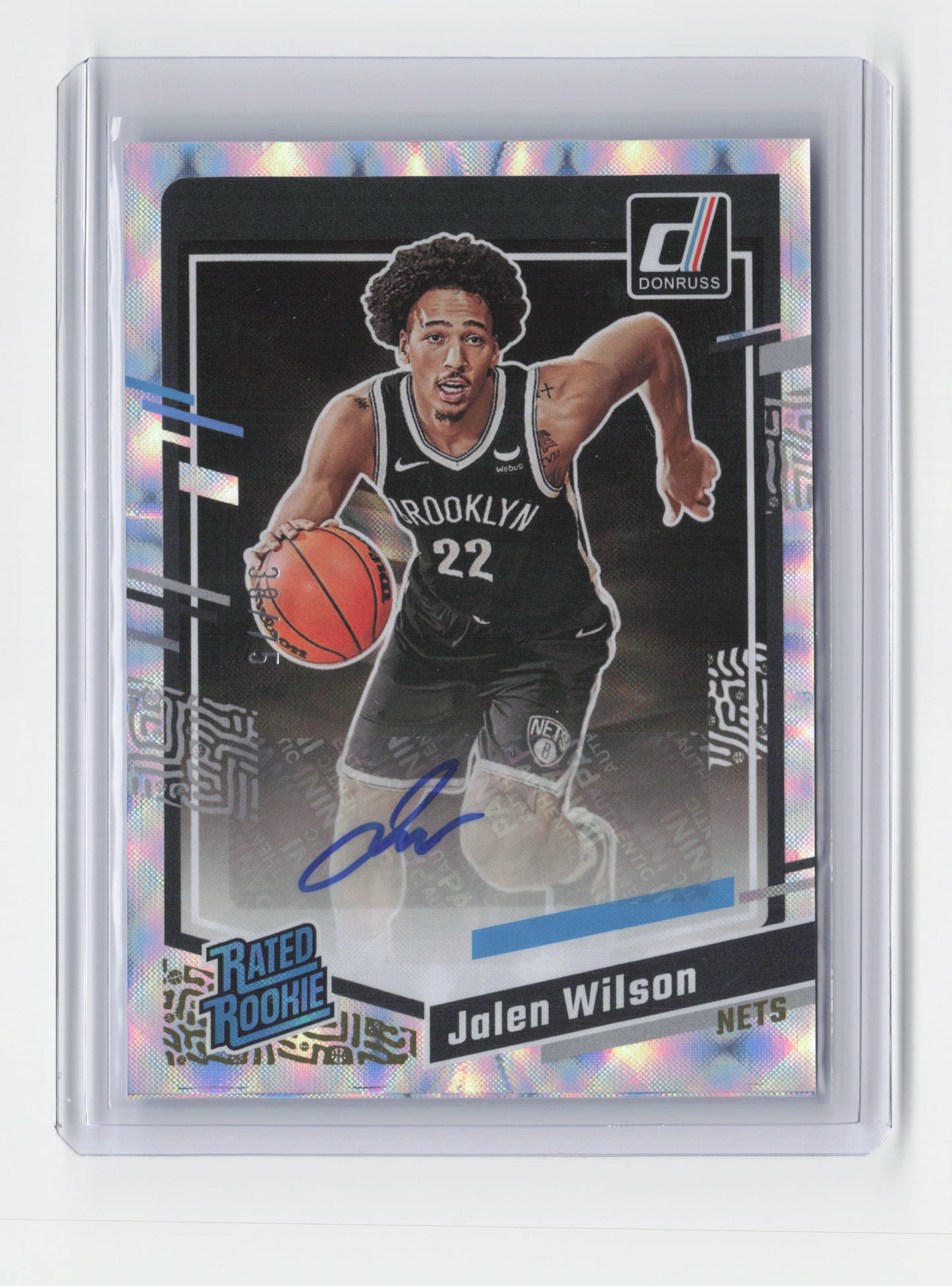 2023-24 JALEN WILSON Rated Rookie Autograph 38/75 Donruss Nets #263