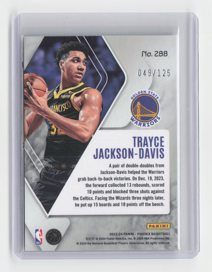 2023-24 TRAYCE JACKSON-DAVIS Seismic Insert 49/125 Phoenix - Warriors #288