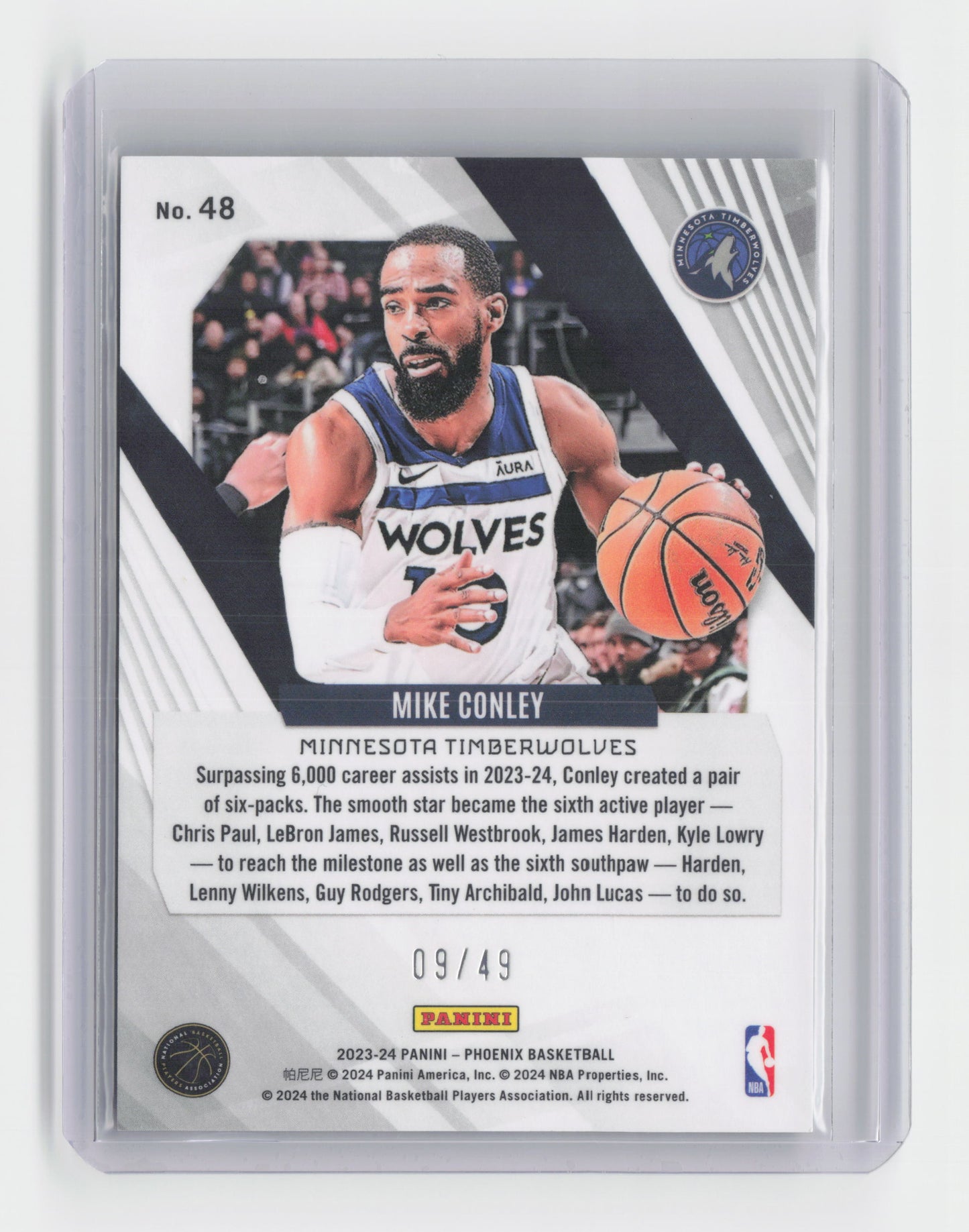 2023-24 MIKE CONLEY Yellow 09/49 - Phoenix - Timberwolves #48