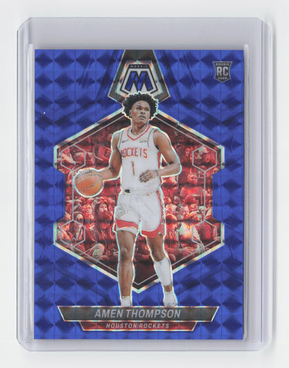 2023-24 AMEN THOMPSON Rookie Blue 189/199 - Mosaic - Rockets #230