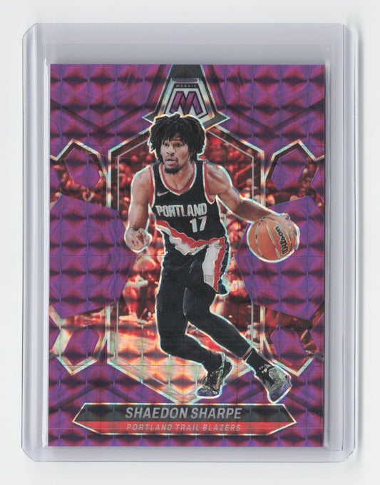 2023-24 SHAEDON SHARPE Purple 95/99 - Mosaic - Blazers #177