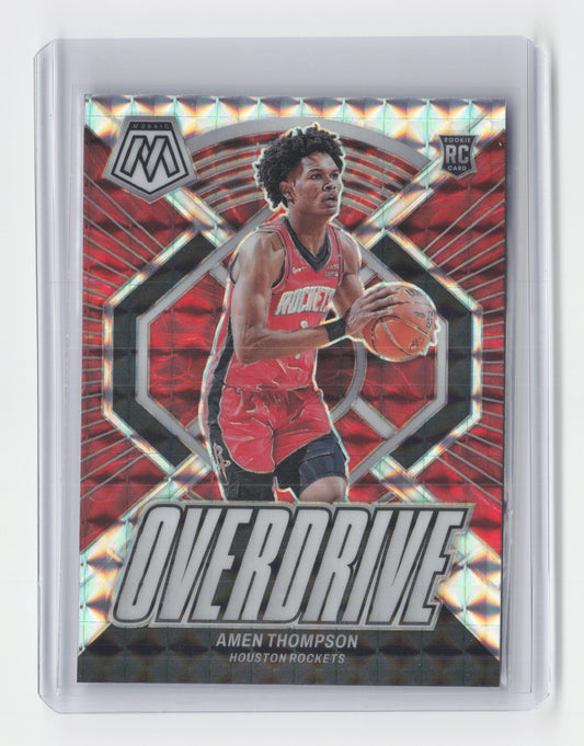 2023-24 AMEN THOMPSON Overdrive SSP - Mosaic - Rockets #18