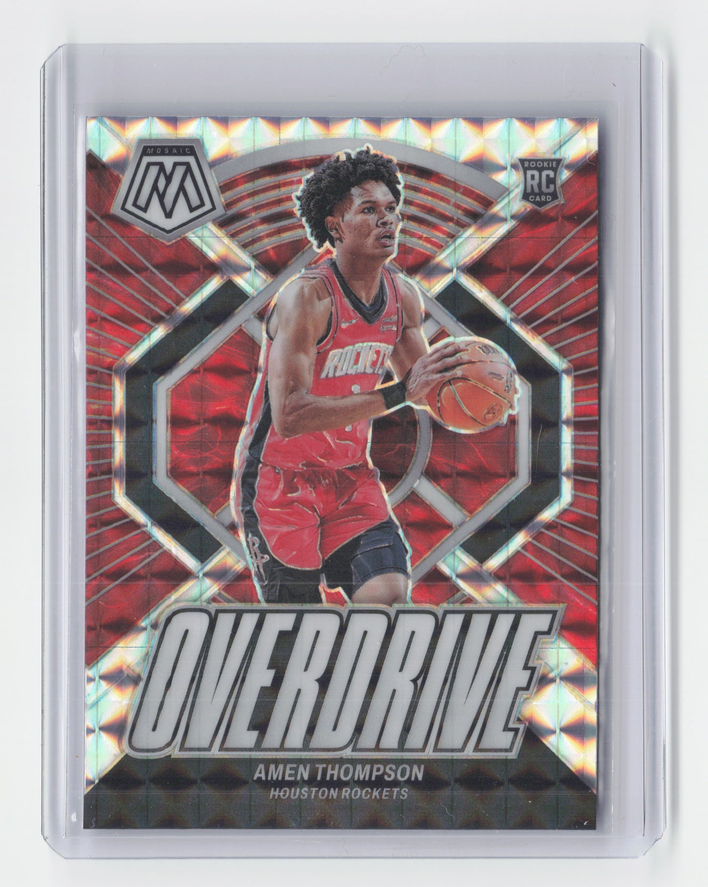 2023-24 AMEN THOMPSON Overdrive SSP - Mosaic - Rockets #18