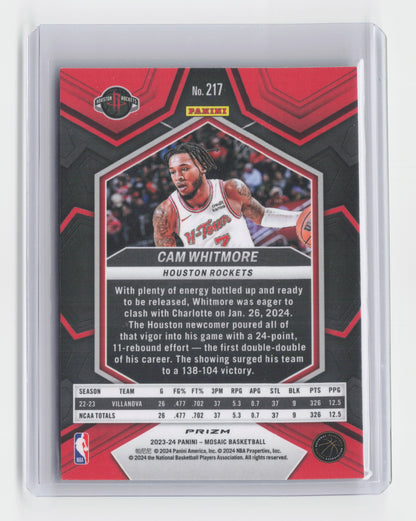 2023-24 CAM WHITMORE Rookie Green Mosaic - Mosaic - Rockets #217