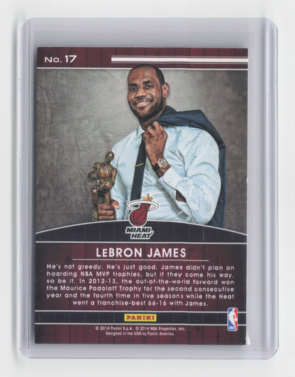 2014 - 15 LEBRON JAMES High Honors Insert - Heat - #17