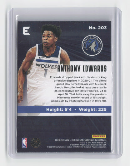 2020-21 ANTHONY EDWARDS Essentials Rookie - Timberwolves - #203
