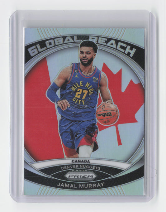 2023-24 JAMAL MURRAY Global Reach Silver - Prizm - Nuggets - #9
