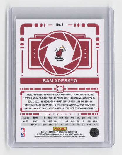 2023-24 BAM ADEBAYO - Photogenics - Heat - #3