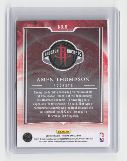 2023-24 AMEN THOMPSON Rookie Taking the Leap - Origins - Rockets - #9