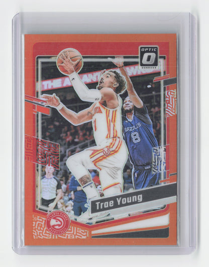 2023-24 TRAE YOUNG Orange 196/199 - Optic - Hawks - #135