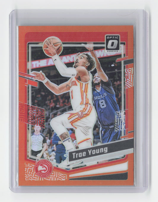 2023-24 TRAE YOUNG Orange 196/199 - Optic - Hawks - #135
