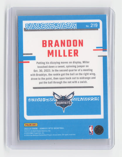 2023-24  BRANDON MILLER Rated Rookie - Optic - Hornets - #219