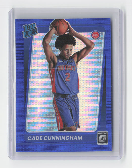 2021-22  CADE CUNNINGHAM Rated Rookie Blue Pulsar- Optic - Pistons - #161