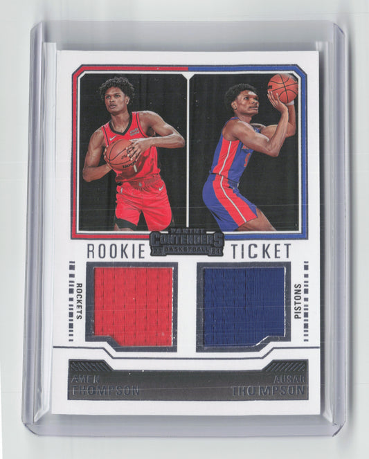 2023-24 AMEN & AUSAR THOMPSON Rookie Ticket - Contenders - Rockets Pistons