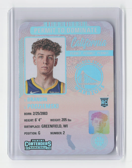 2023-24 BRANDON PODZIEMSKI Permit to Dominate SSP Contenders #17