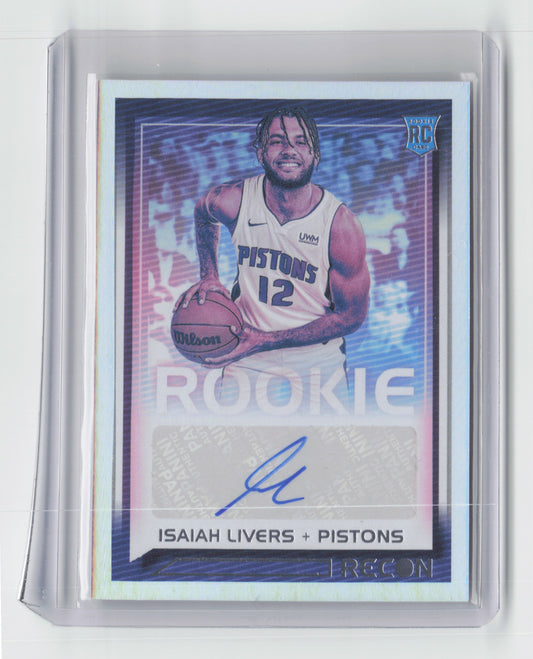 2021-22 ISAIAH LIVERS Rookie Autograph RC Silver PISTONS RRS-ILV