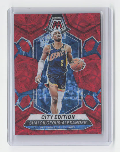 2023-24 SHAI GILGEOUS-ALEXANDER Red International 13/75 Mosaic OKC #272