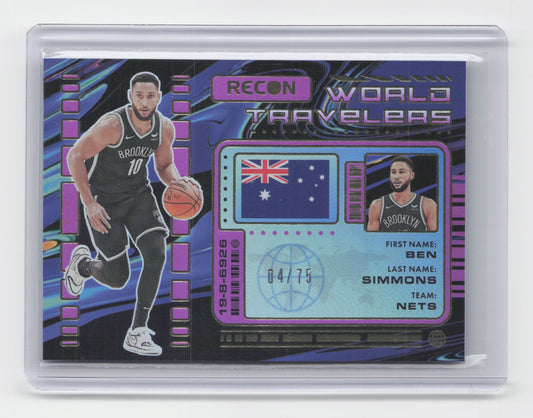 2023-24 BEN SIMMONS World Travelers SSP 04/75 Recon NETS #10