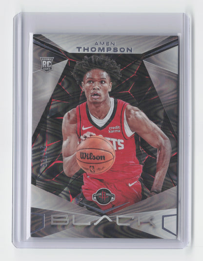 2023-24 AMEN THOMPSON Rookie Silver Swirl 24/75 - Black - Rockets #78