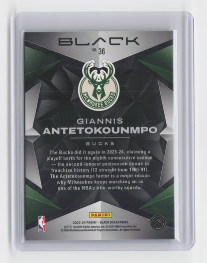 2023-24 GIANNAS ANTETOKOUNMPO Base Card - Black - Bucks #36