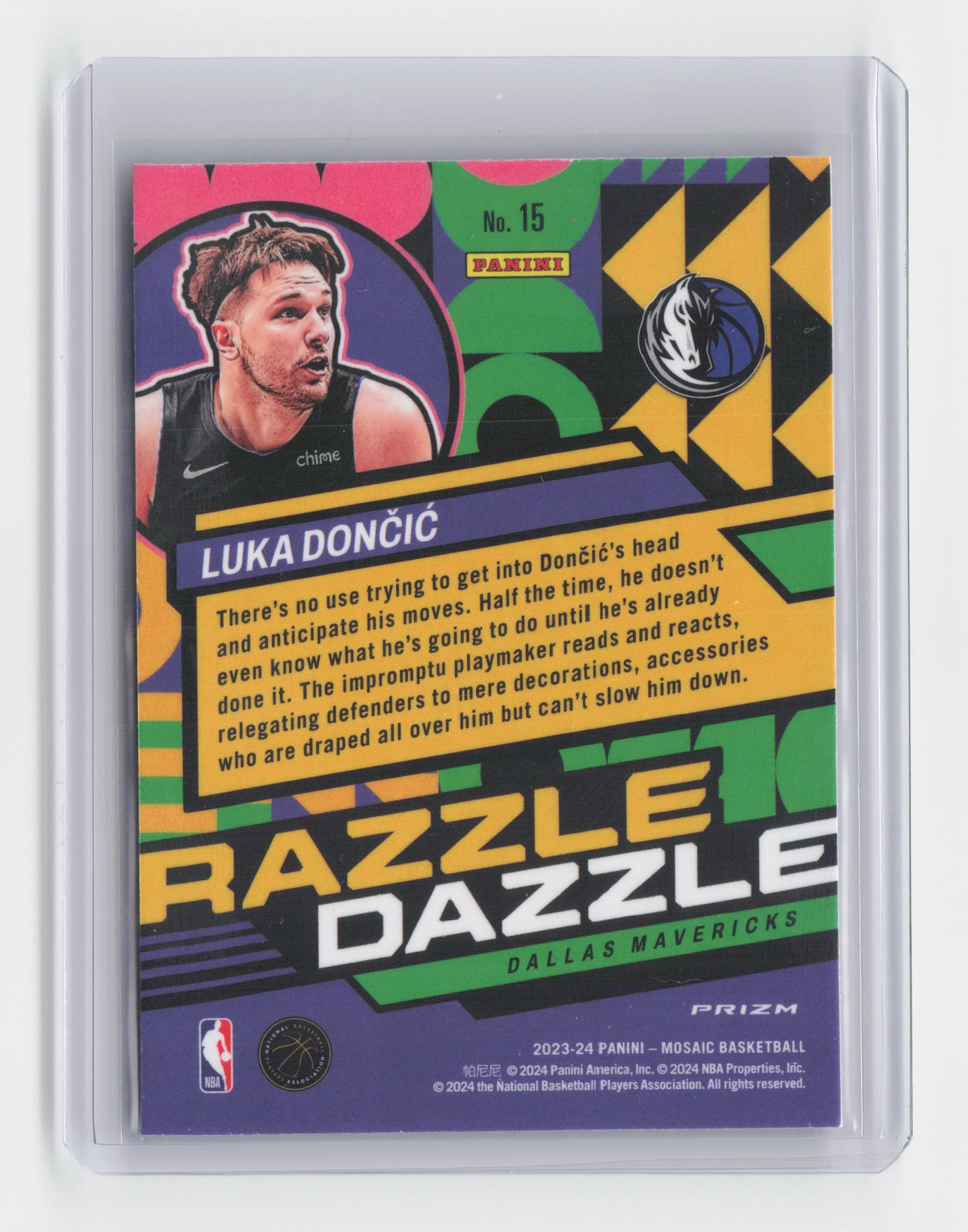 2023-24 Luka Doncic Razzle Dazzle SSP  Mosaic Hobby - Mavericks #15