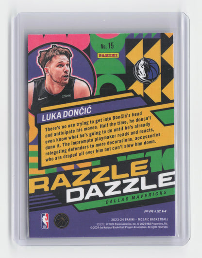 2023-24 Luka Doncic Razzle Dazzle SSP  Mosaic Hobby - Mavericks #15