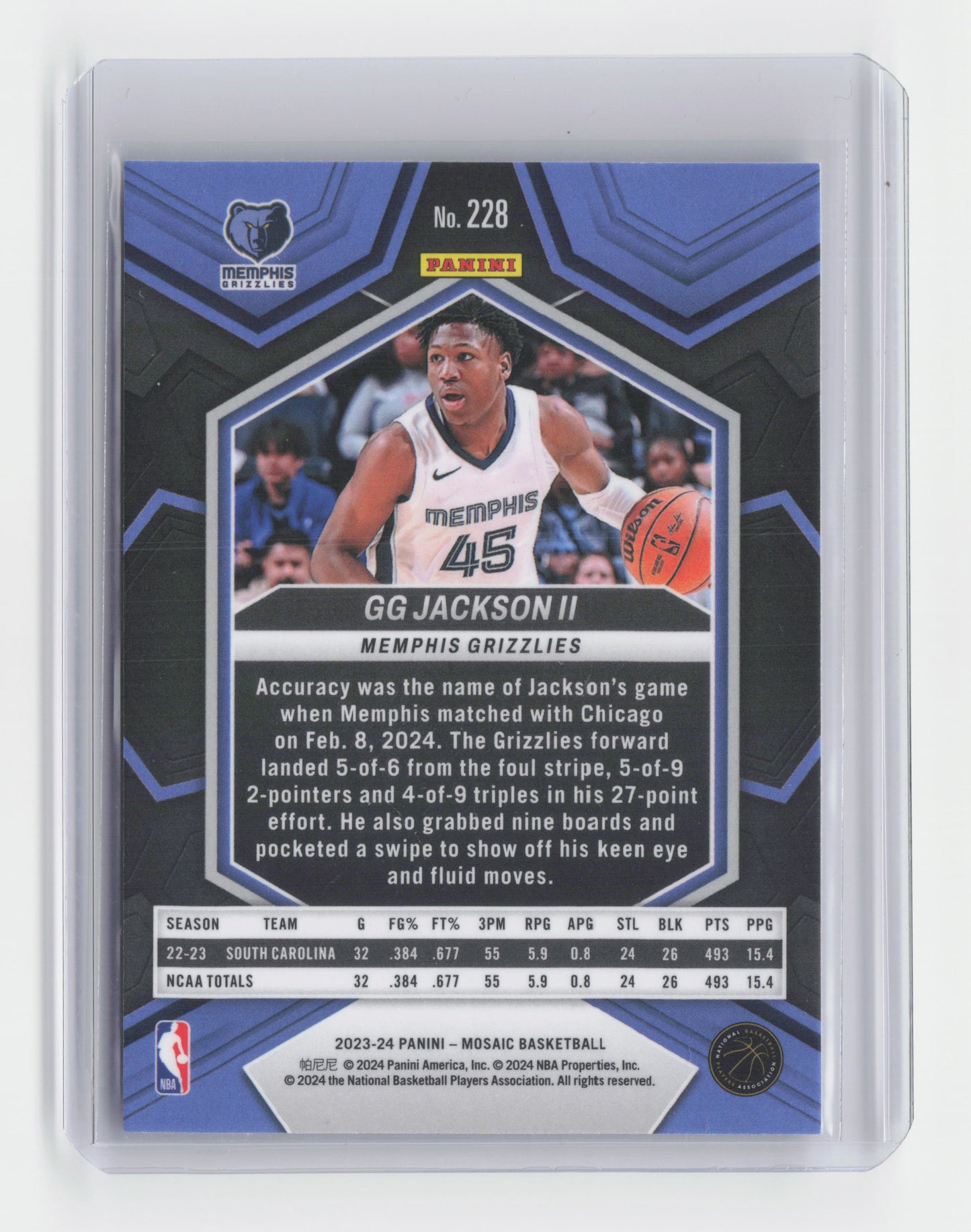 2023-24 GG JACKSON II - Rookie - Mosaic #228