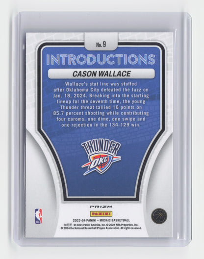 2023-24 CASON WALLACE - Introductions Mosaic Insert - Mosaic- OKC #9