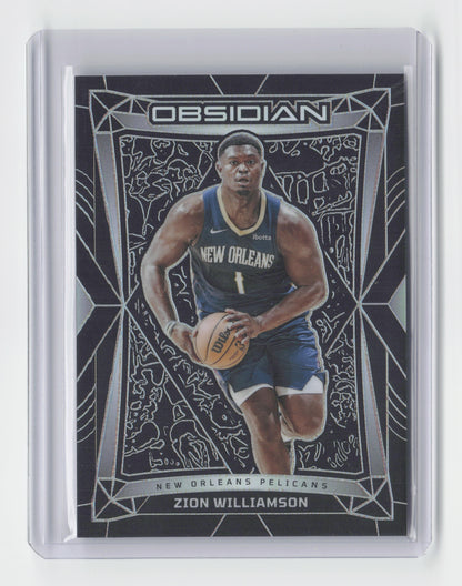 2023-24 ZION WILLIAMSON - Base Silver - Obsidian - Pelicans #127