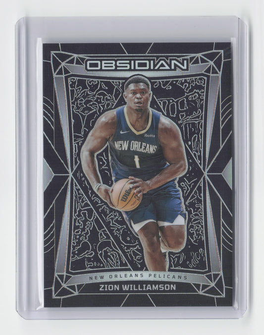 2023-24 ZION WILLIAMSON - Base Silver - Obsidian - Pelicans #127