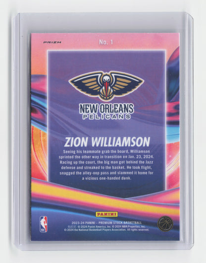 2023-24 ZION WILLIAMSON Holo Anti Gravity Insert - Hoops - Pelicans  #1
