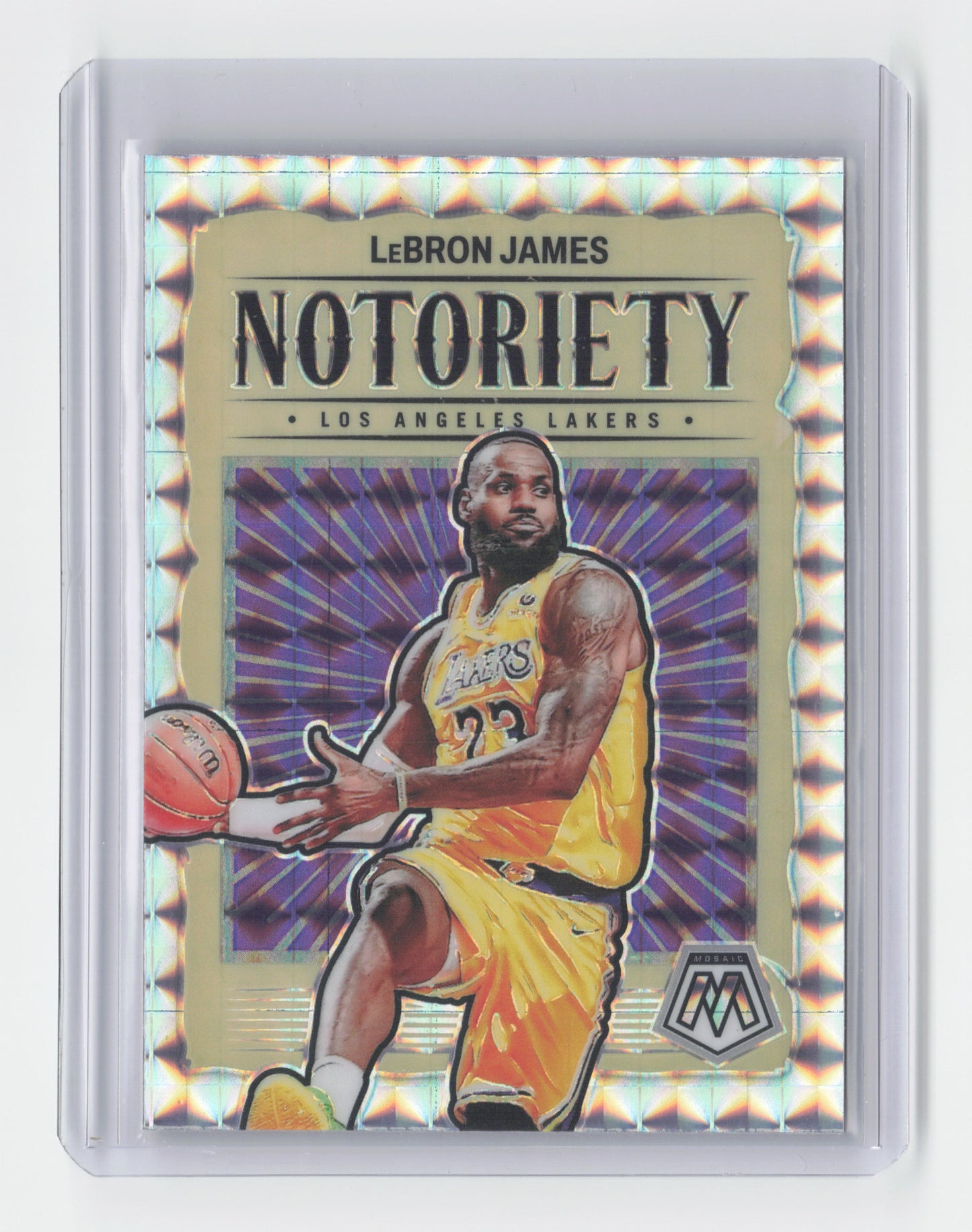 2021-22 LEBRON JAMES - Notoriety Silver Prizm - Mosaic - Lakers #3