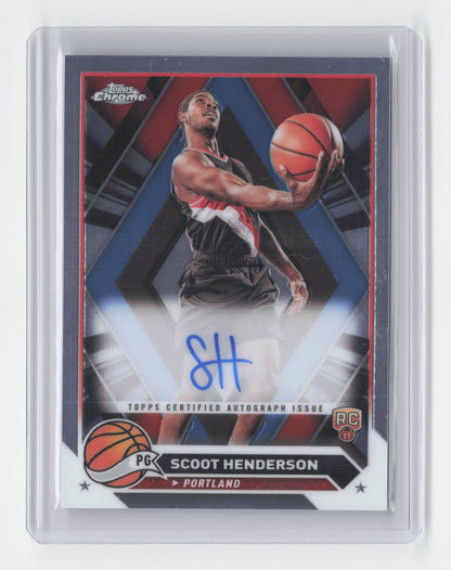 2023-24 SCOOT HENDERSON - Autograph - Topps Chrome - Blazers