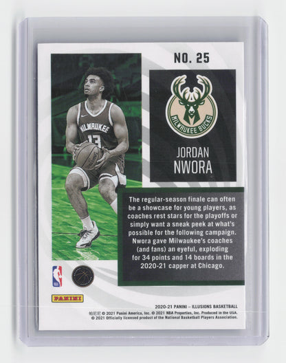 2020-21 JORDAN NWORA - Instant Impact - Illusions - Bucks #25