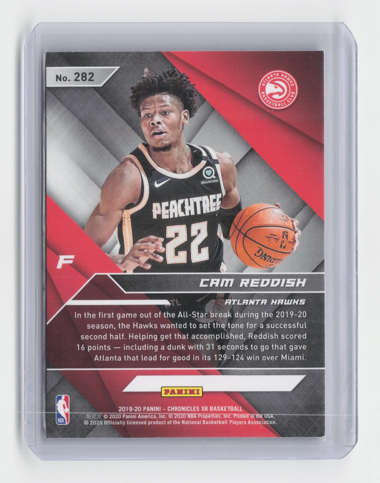 2019-20 CAM REDDISH - Pink XR - Chronicles - Hawks #282
