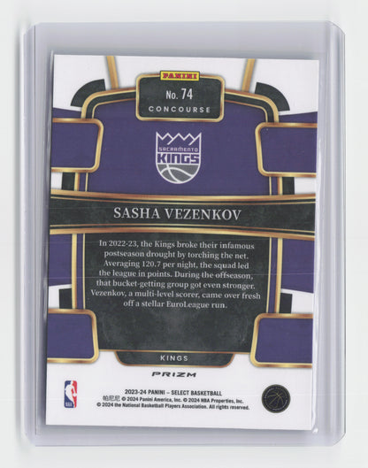 2023-24 SHASA VEZENKOV -Tri Green White Pink Rookie - Select - Kings #74