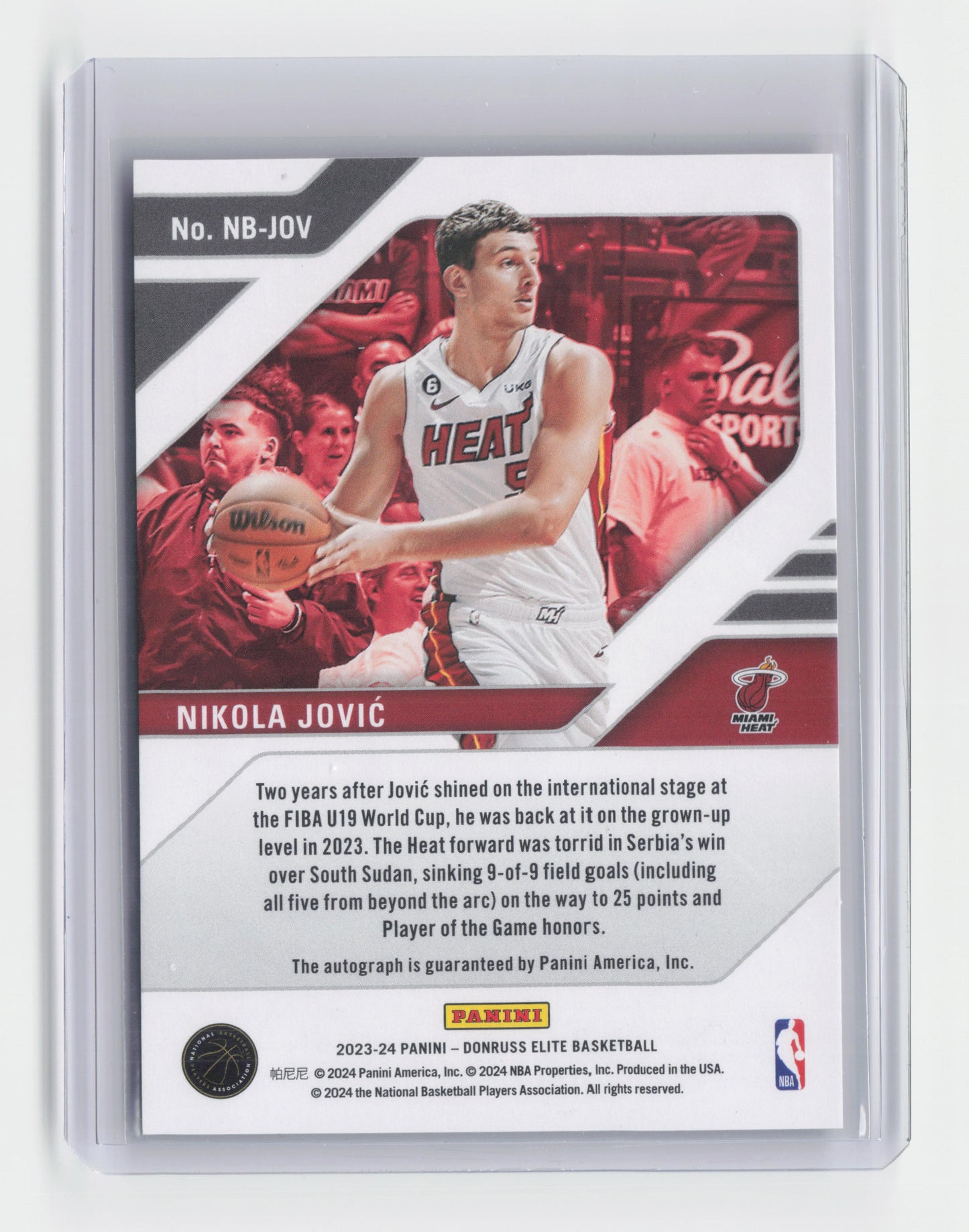 2023-24 NIKOLA JOVIC - New Breed - Elite - Heat