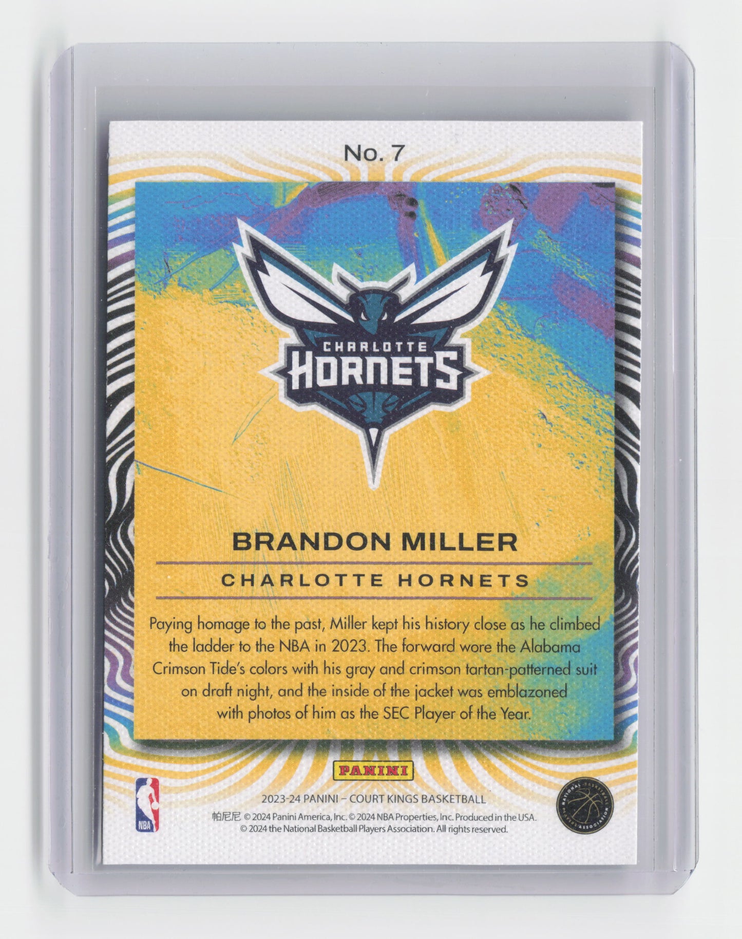 2023-24 BRANDON MILLER - Dressed to impress - Court Kings - Hornets #7