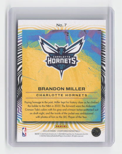 2023-24 BRANDON MILLER - Dressed to impress - Court Kings - Hornets #7