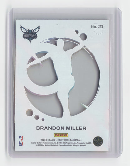 2023-24 BRANDON MILLER - Modern Strokes - Court Kings - Hornets #21