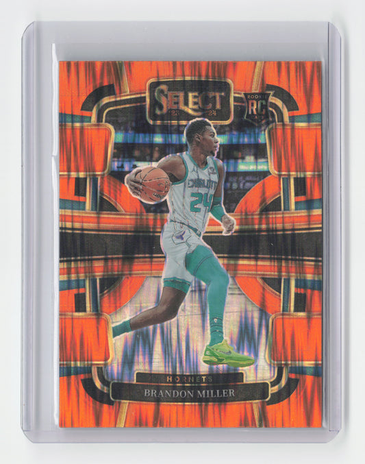 2023-24 BRANDON MILLER - Rookie Orange Flash - Select - Hornets #80