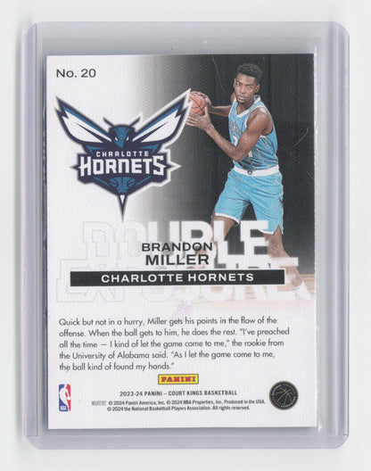 2023-24 BRANDON MILLER - Double Exposure Rookie - Court Kings - Hornets #20