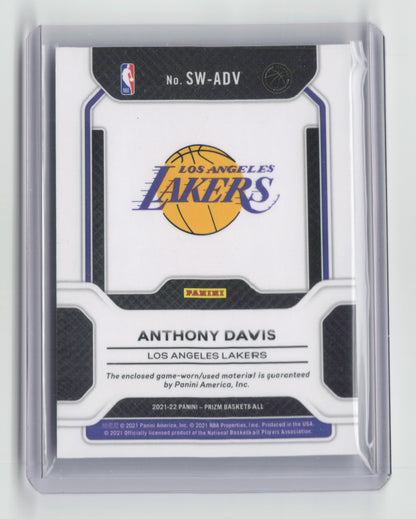 2021-22 ANTHONY DAVIS - Sensational swatches game worn patch - Prizm - Lakers