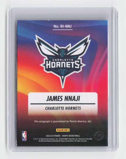 2023-24 JAMES NNAJI - Rookie Ink Autograph  - Hoops - Hornets
