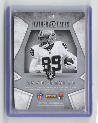 2016 AMARI COOPER Leather & Laces Game Used Materials #4 NFL