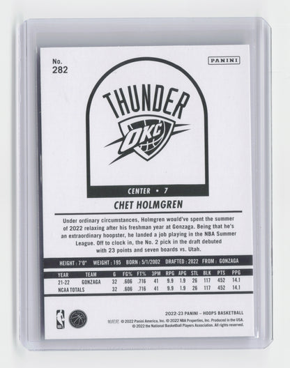 2022-23 CHET HOLMGREN - Rookie Insert - Hoops - OKC #282