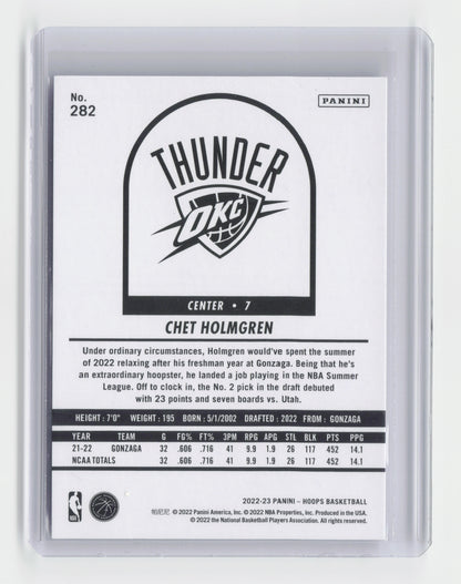 2022-23 CHET HOLMGREN - Rookie Insert - Hoops - OKC #282