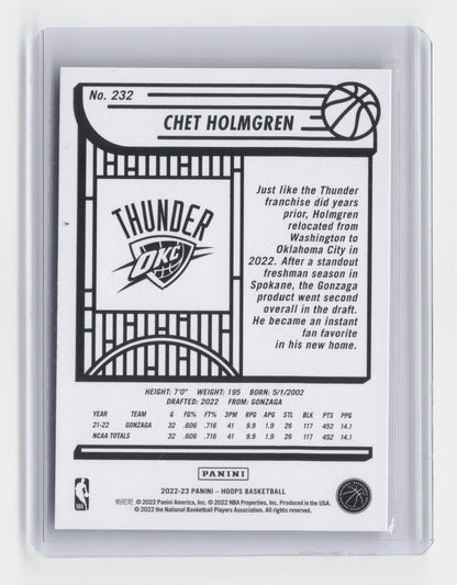 2022-23 CHET HOLMGREN - Rookie - Hoops - OKC #232