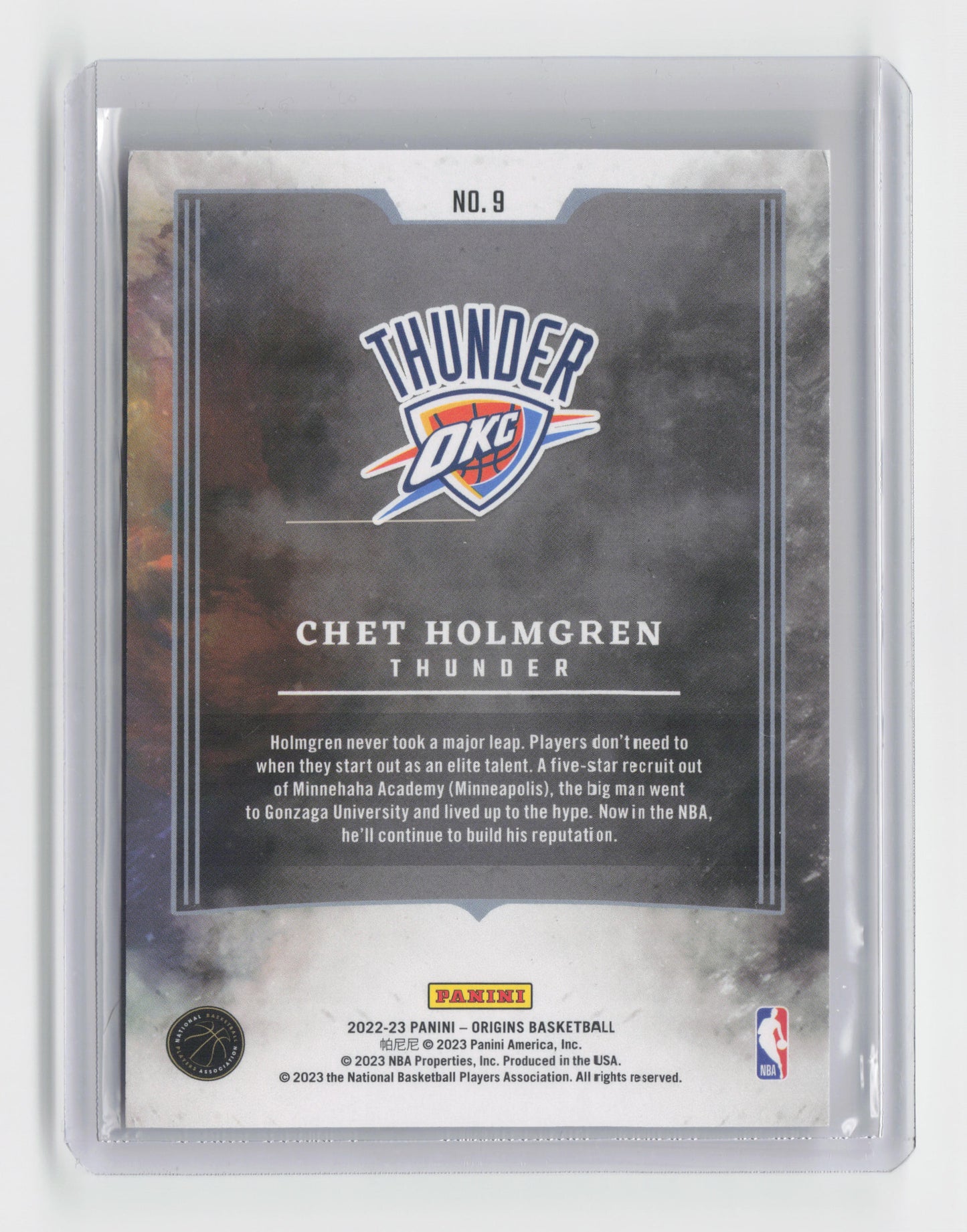 2022-23 CHET HOLMGREN - Taking the Leap Rookie - Origins - OKC #9